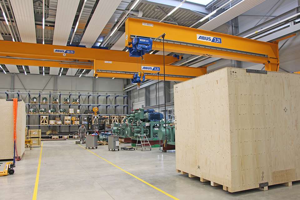 安博桥式起重机在德国空调和制冷技术制造商的应用